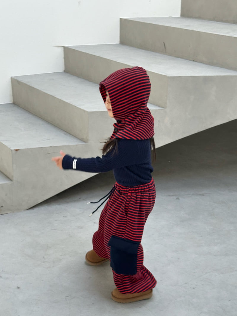 Little Normal - Korean Children Fashion - #Kfashion4kids - Striped Fleece Cargo Pants - 4