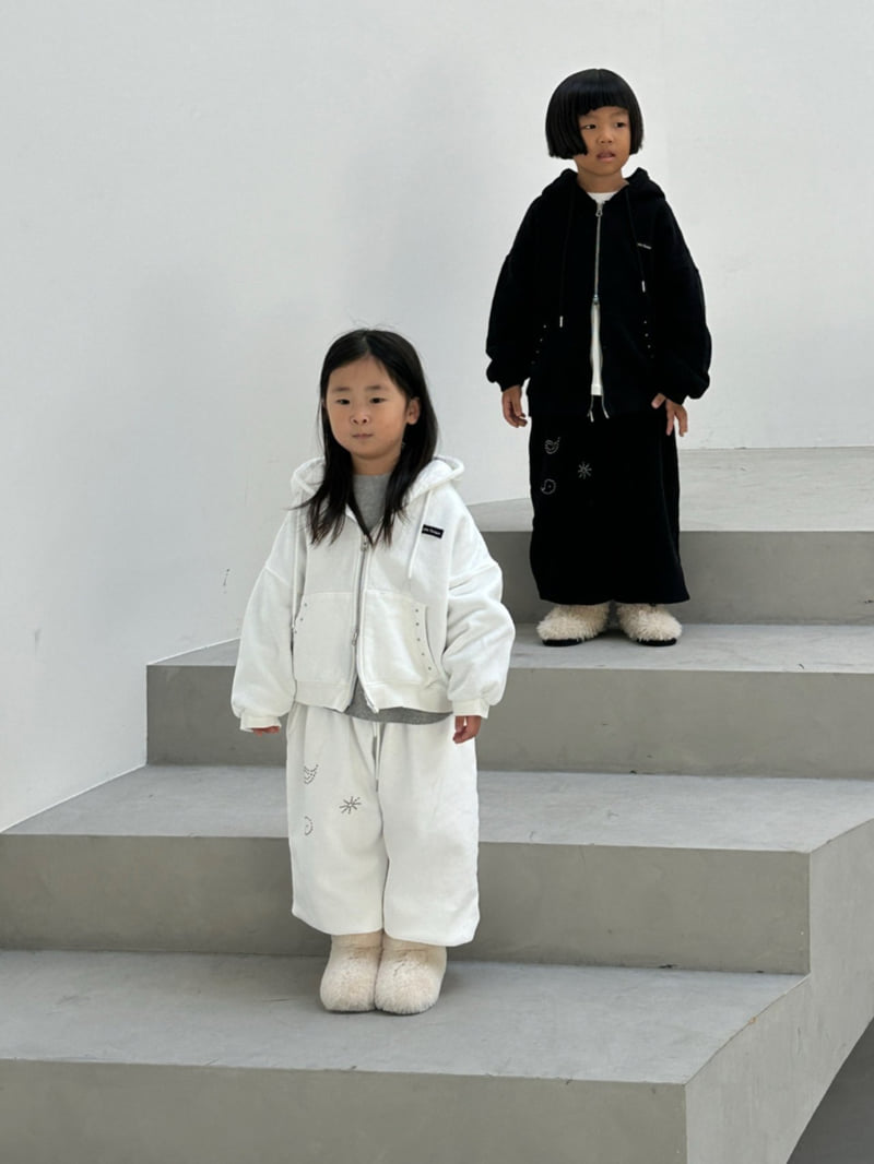 Little Normal - Korean Children Fashion - #minifashionista - Studded Hoodie Zip-Up - 10
