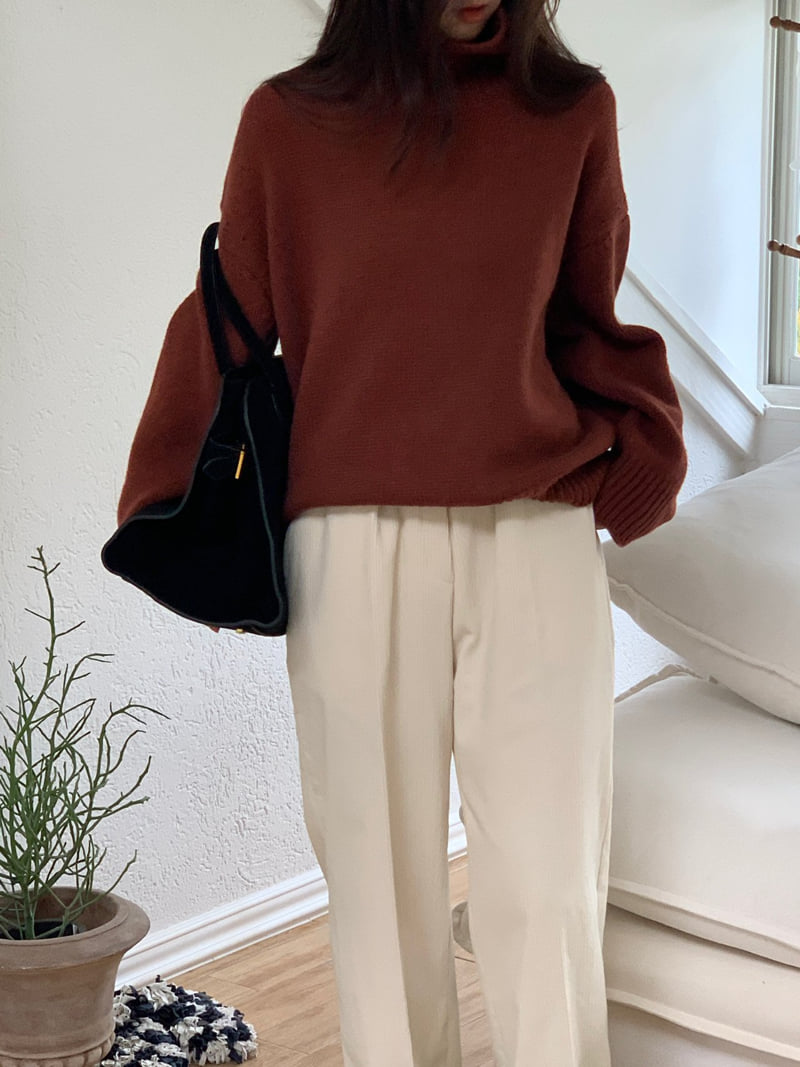 Logarden - Korean Women Fashion - #momslook - Baby Turtleneck Knit - 3