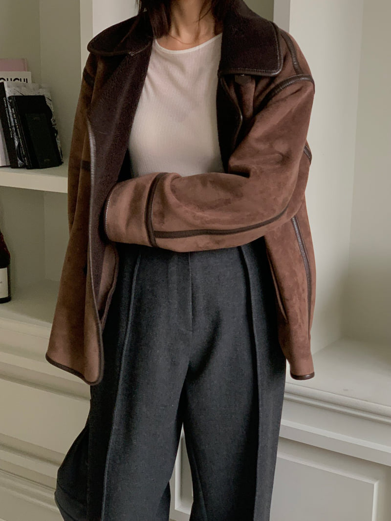 Logarden - Korean Women Fashion - #momslook - Enough Mustang Jacket - 9