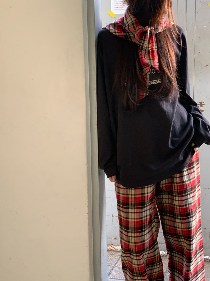 Logarden - Korean Women Fashion - #momslook - Check Scarf - 7