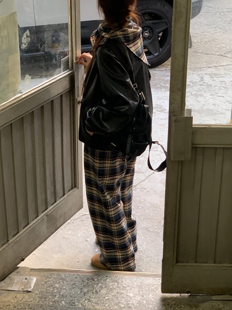Logarden - Korean Women Fashion - #momslook - Check Bonding Pants - 10