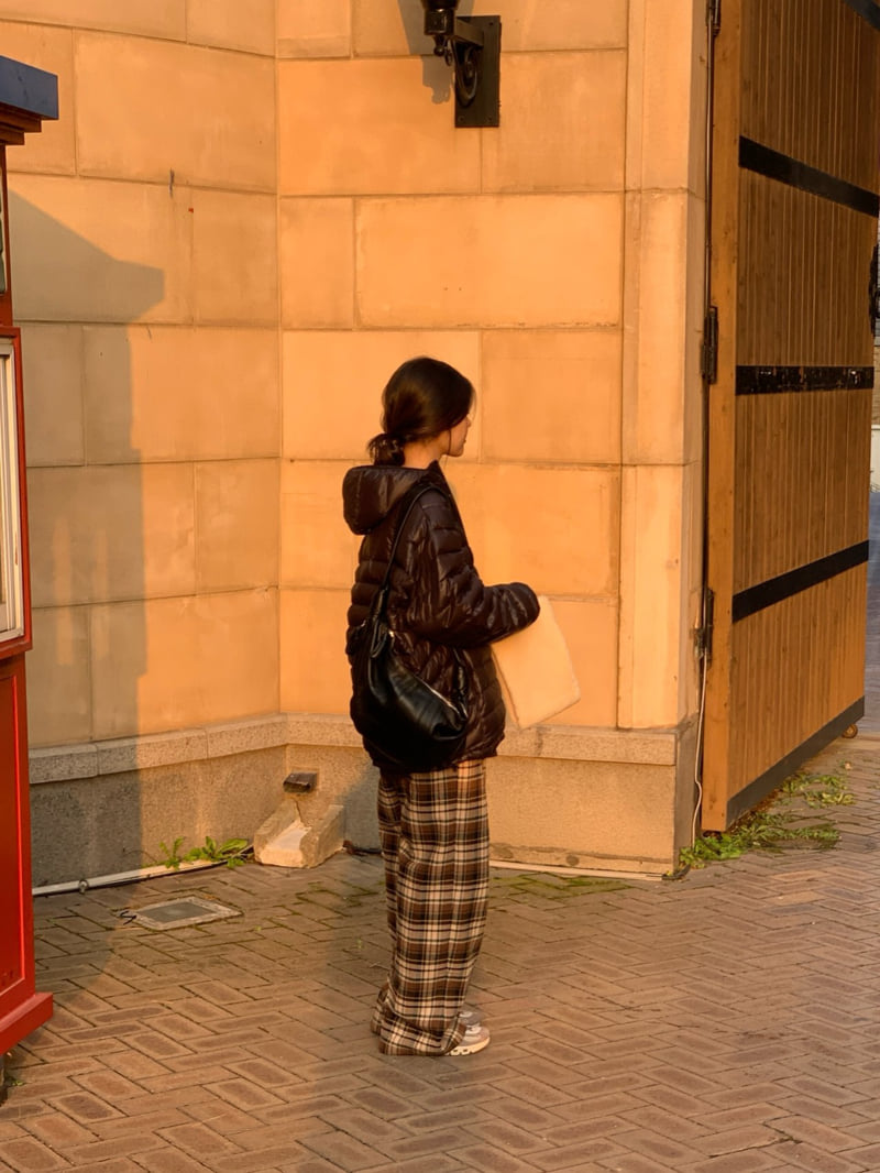 Logarden - Korean Women Fashion - #momslook - Check Bonding Pants - 6