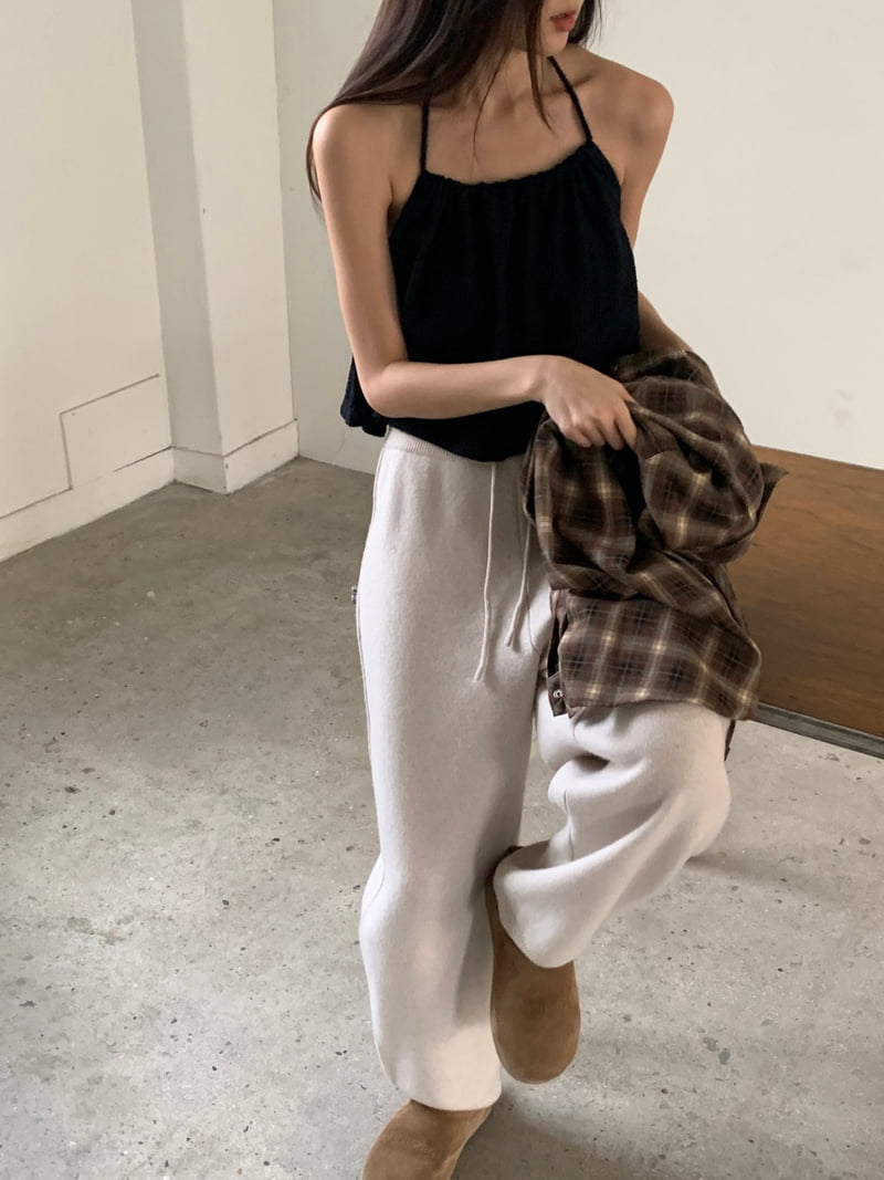 Logarden - Korean Women Fashion - #momslook - More Knit Pants - 5