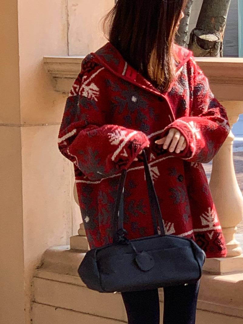 Logarden - Korean Women Fashion - #momslook - Snowbell Hood Cardigan - 12