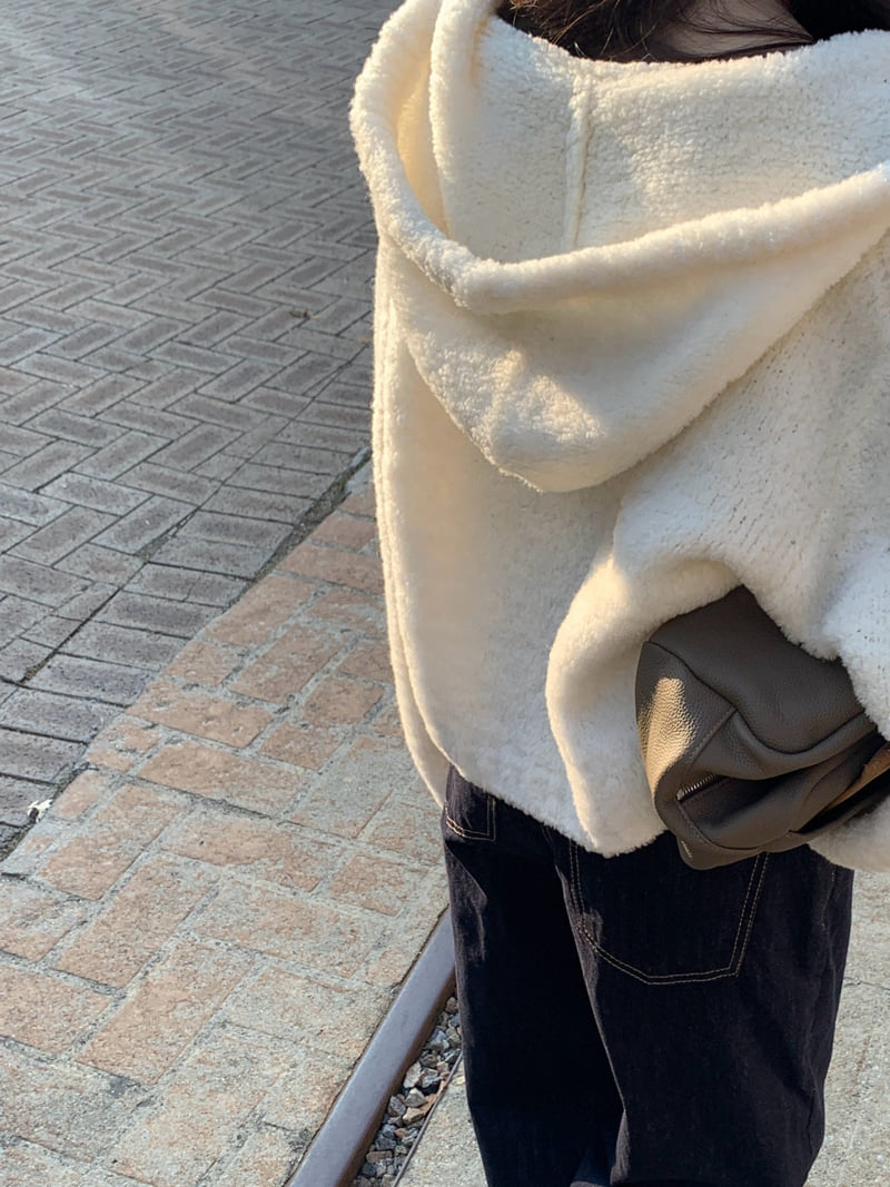 Logarden - Korean Women Fashion - #momslook - Heavy Wool Knit Zip-Up - 9