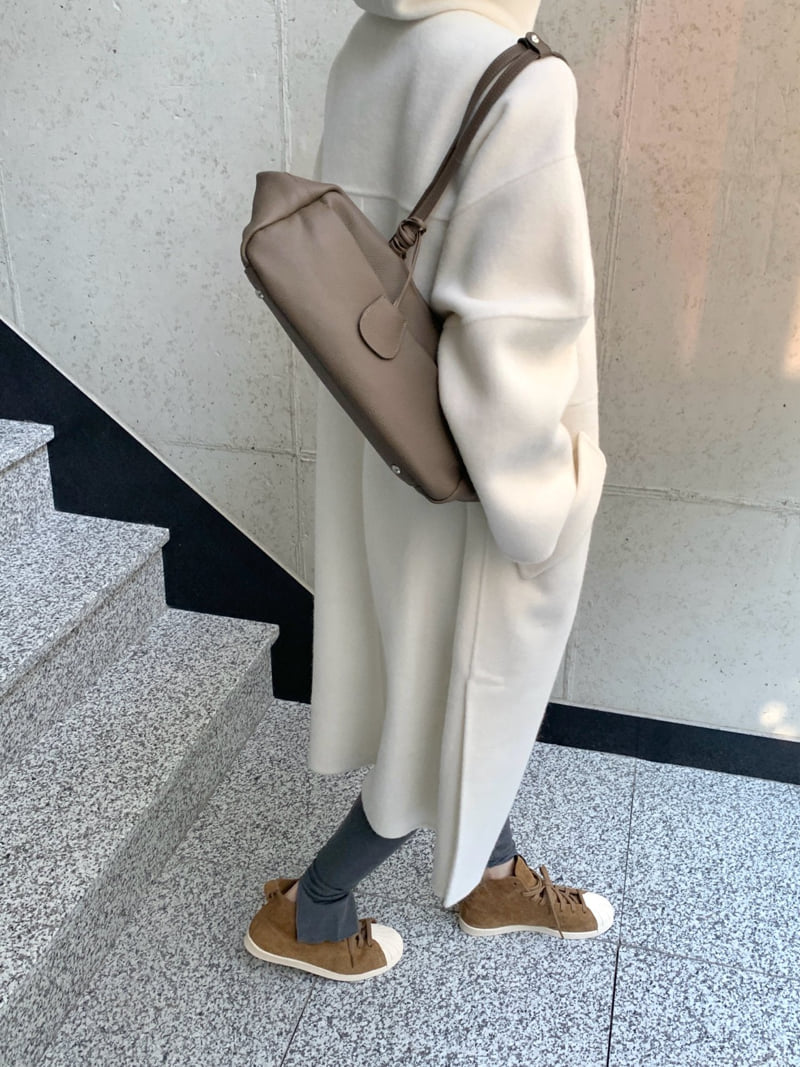 Logarden - Korean Women Fashion - #momslook - Alpaca Hood Long Coat - 8