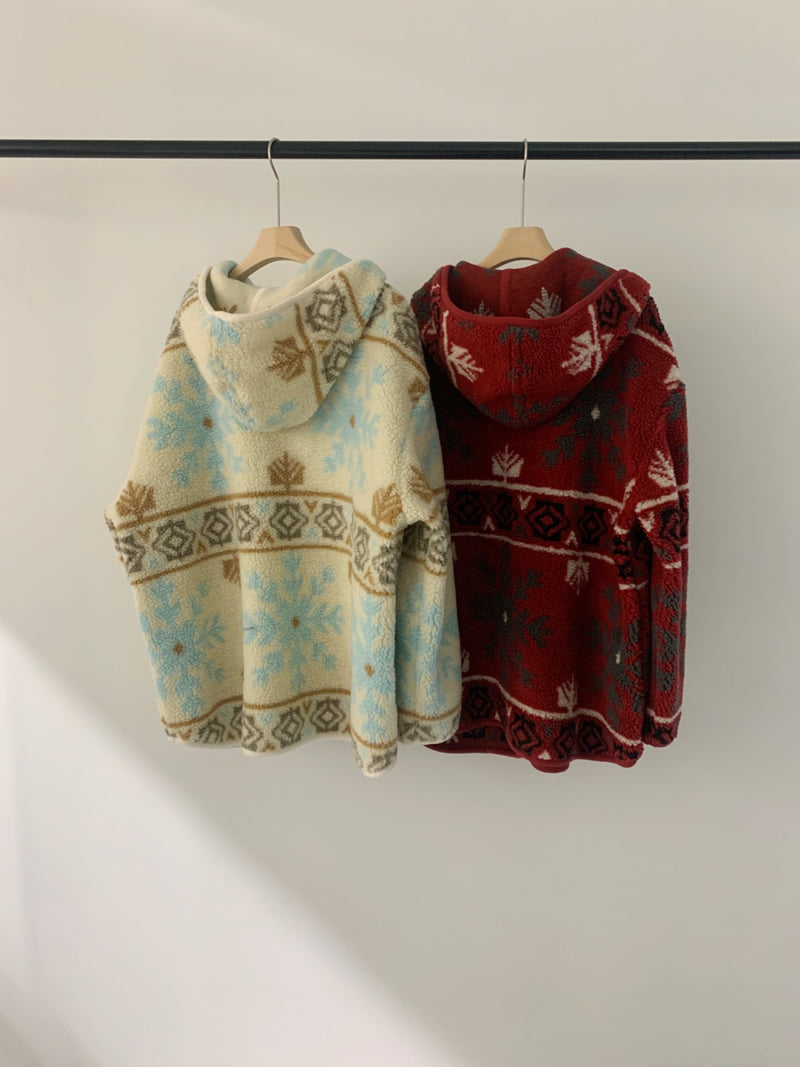Logarden - Korean Women Fashion - #vintagekidsstyle - Snowbell Hood Cardigan - 4