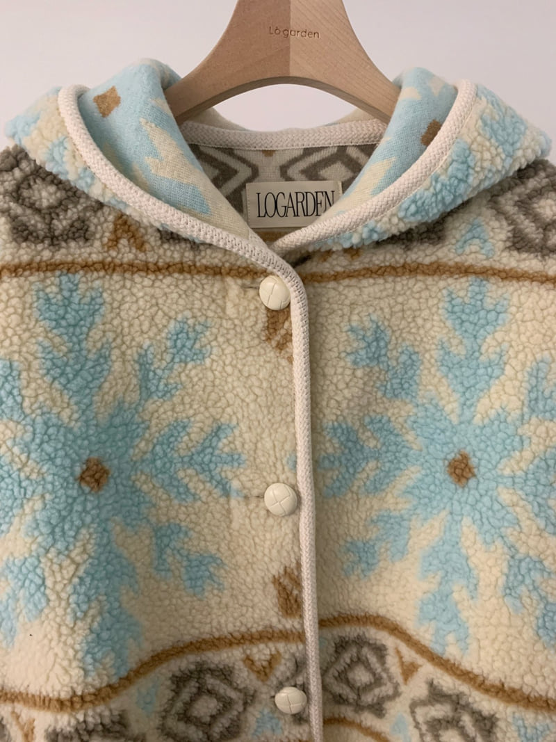Logarden - Korean Women Fashion - #restrostyle - Snowbell Hood Cardigan - 5