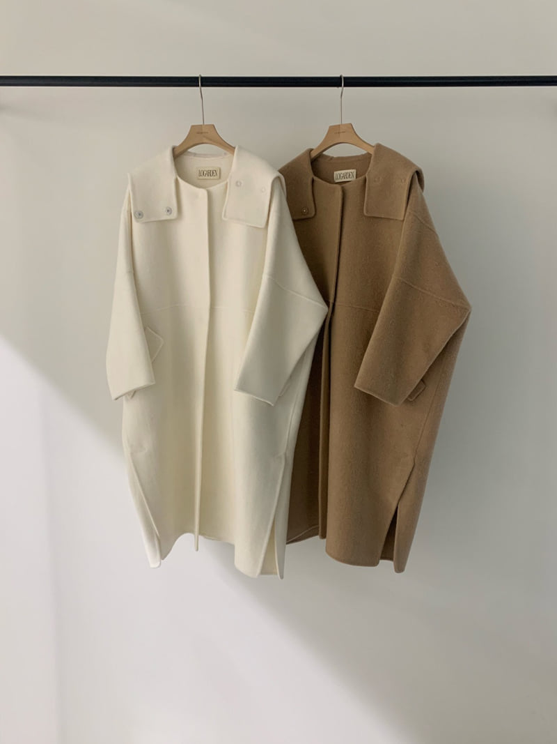 Logarden - Korean Women Fashion - #shopsmall - Alpaca Hood Long Coat