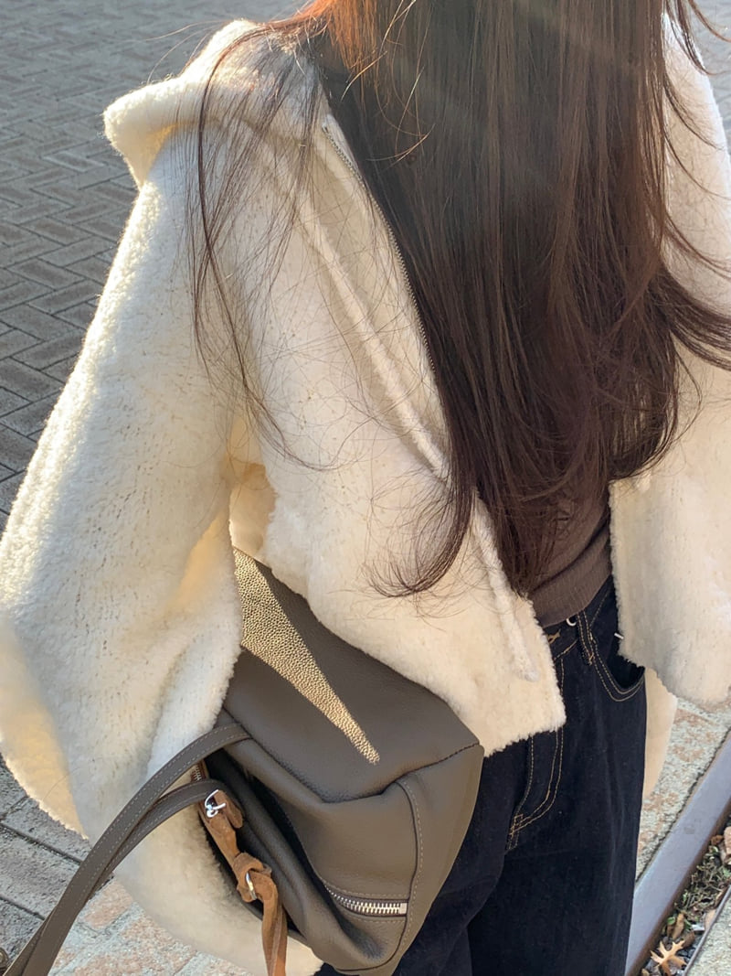 Logarden - Korean Women Fashion - #thatsdarling - Heavy Wool Knit Zip-Up - 7