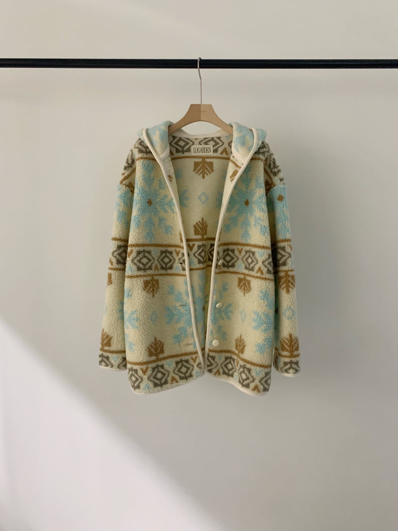 Logarden - Korean Women Fashion - #vintageinspired - Snowbell Hood Cardigan - 2