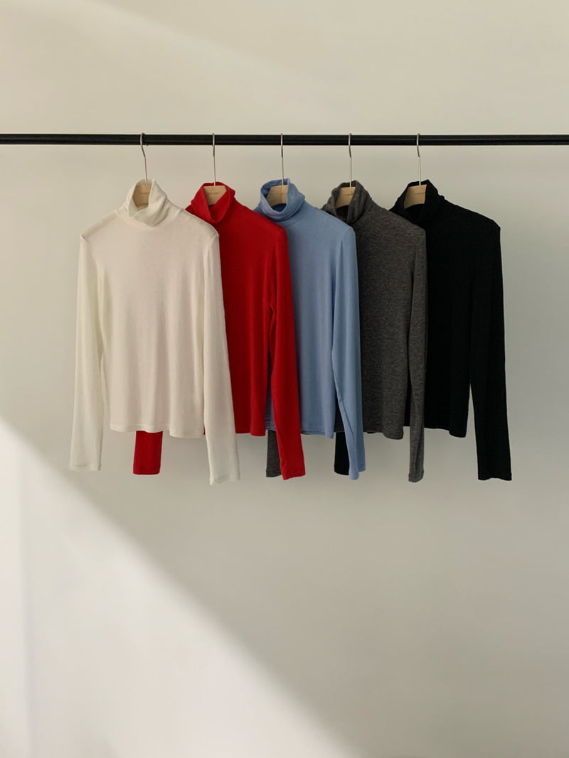 Logarden - Korean Women Fashion - #vintagekidsstyle - Mellow Turtleneck Tee