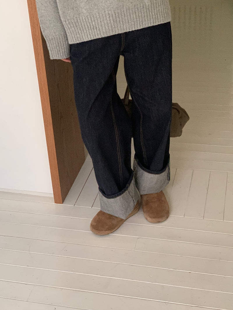 Logarden - Korean Women Fashion - #womensfashion - Roll-Up Denim Pants - 2