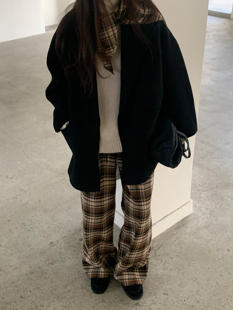Logarden - Korean Women Fashion - #womensfashion - Check Bonding Pants - 9