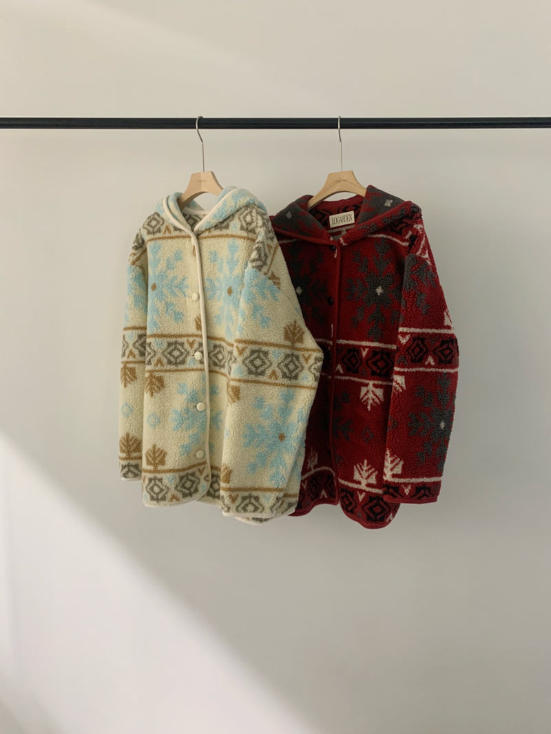 Logarden - Korean Women Fashion - #womensfashion - Snowbell Hood Cardigan