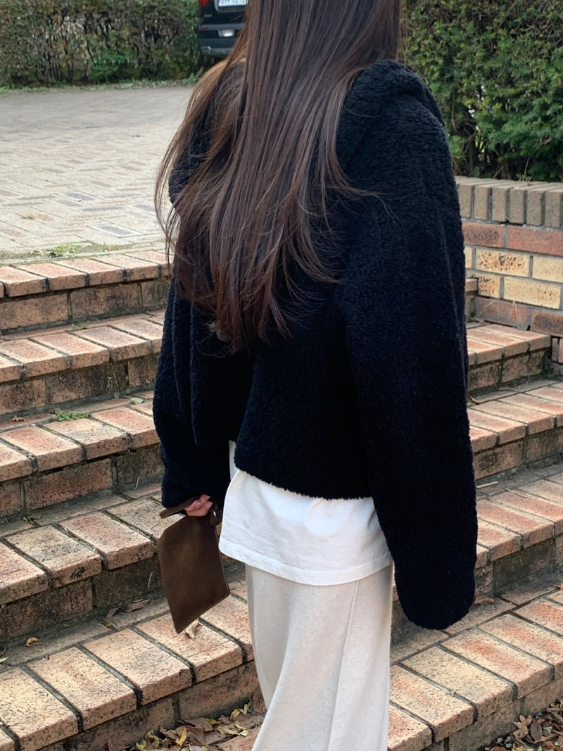 Logarden - Korean Women Fashion - #womensfashion - Heavy Wool Knit Zip-Up - 10