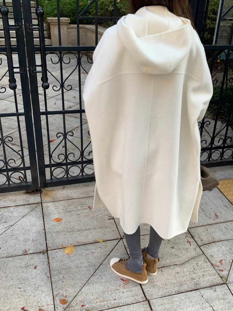 Logarden - Korean Women Fashion - #womensfashion - Alpaca Hood Long Coat - 9