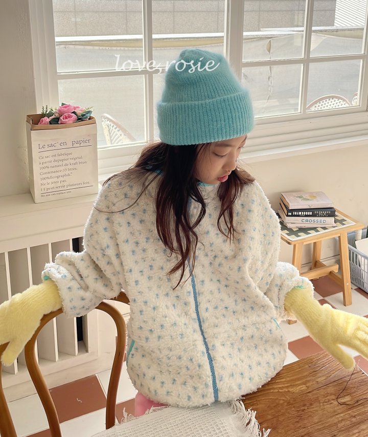 Love Rosie - Korean Children Fashion - #Kfashion4kids - Deer Floral Boa Jacket - 6