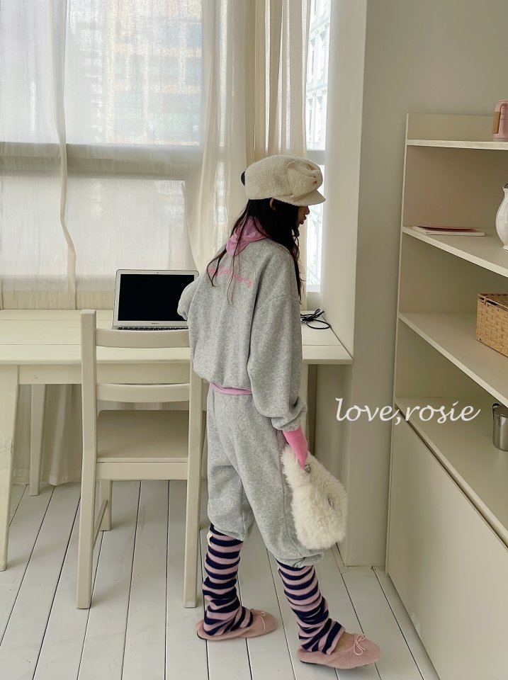 Love Rosie - Korean Children Fashion - #Kfashion4kids - Lucky Girl Embroidered Fleece Set - 5