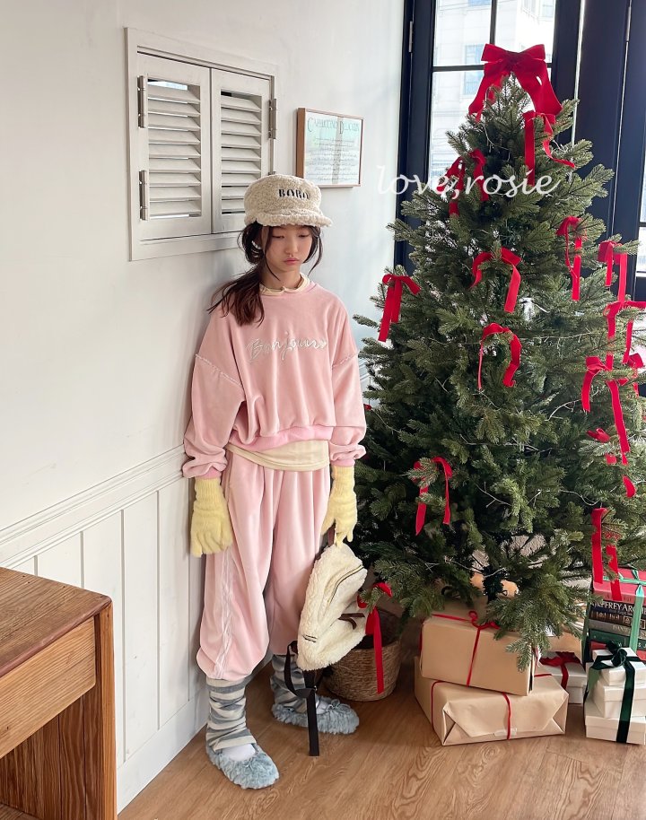 Love Rosie - Korean Children Fashion - #childofig - Bonjour Velvet Fleece Set - 12
