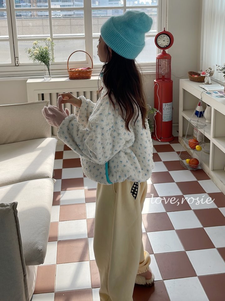 Love Rosie - Korean Children Fashion - #childofig - Deer Floral Boa Jacket - 12
