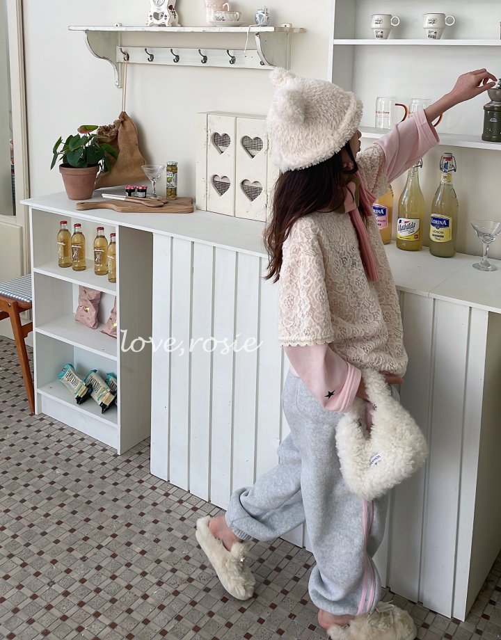 Love Rosie - Korean Children Fashion - #childofig - Fleece Lace Short Sleeve Tee - 7