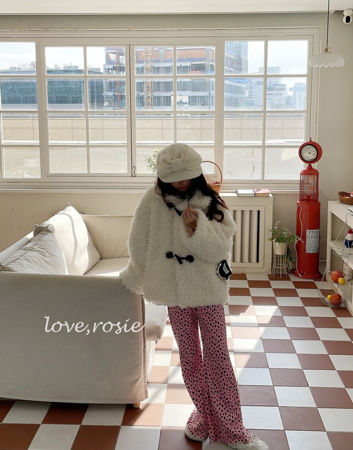 Love Rosie - Korean Children Fashion - #childofig - Cheetah Ribbed Fleece Bootcut Pants - 6