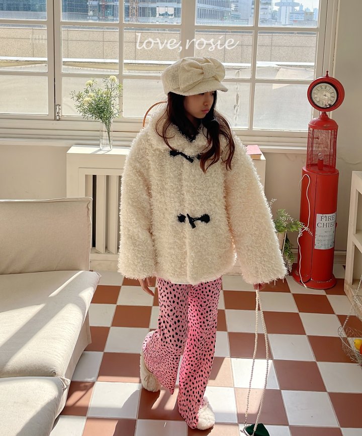 Love Rosie - Korean Children Fashion - #childofig - Cheetah Ribbed Fleece Bootcut Pants - 7