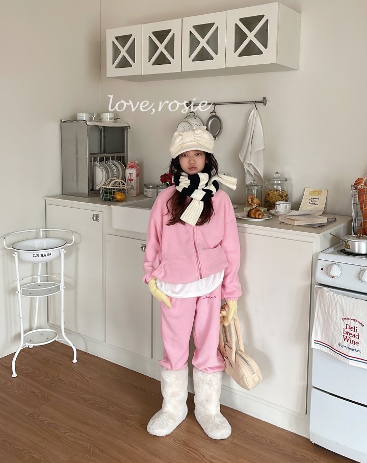 Love Rosie - Korean Children Fashion - #childrensboutique - Lucky Girl Embroidered Fleece Set - 12