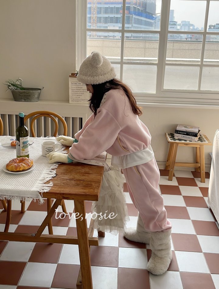 Love Rosie - Korean Children Fashion - #discoveringself - Cotton Candy Floral Fleece Set - 6