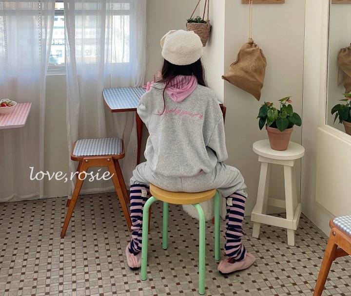 Love Rosie - Korean Children Fashion - #kidsstore - Lucky Girl Embroidered Fleece Set - 3