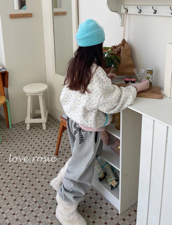 Love Rosie - Korean Children Fashion - #kidsstore - Check Ribbon Fleece Jogger Pants - 10