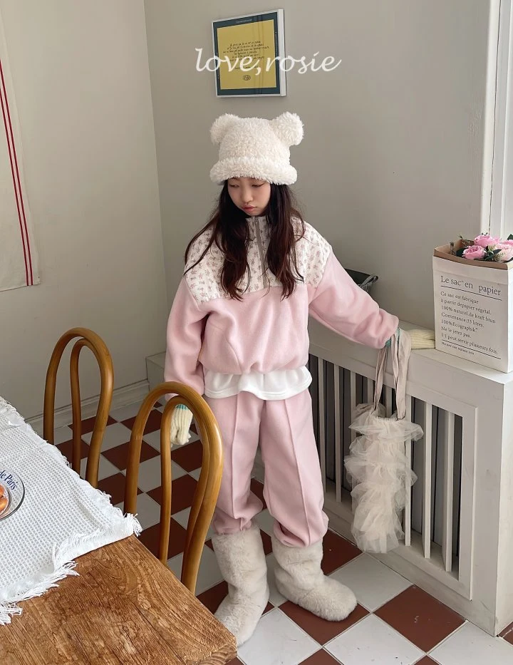 Love Rosie - Korean Children Fashion - #kidsstore - Cotton Candy Floral Fleece Set - 9