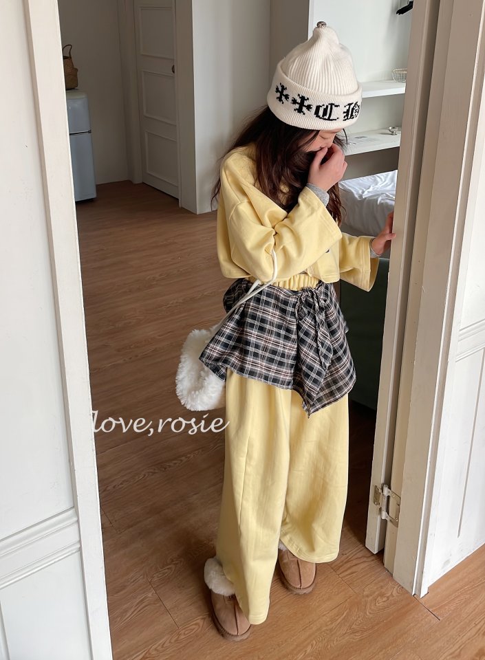 Love Rosie - Korean Children Fashion - #kidzfashiontrend - Girl Group Wide Fleece Set - 12