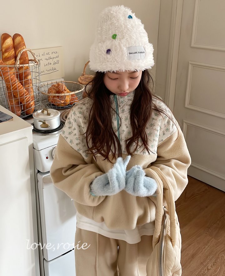 Love Rosie - Korean Children Fashion - #kidzfashiontrend - Cotton Candy Floral Fleece Set - 10