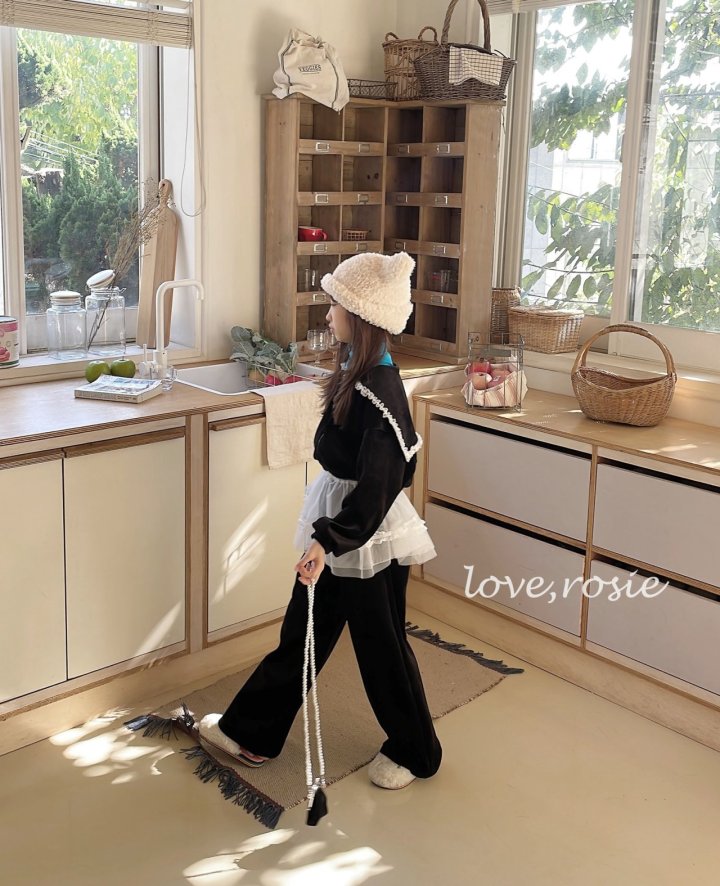 Love Rosie - Korean Children Fashion - #littlefashionista - Sailor Collar Velour Set - 2