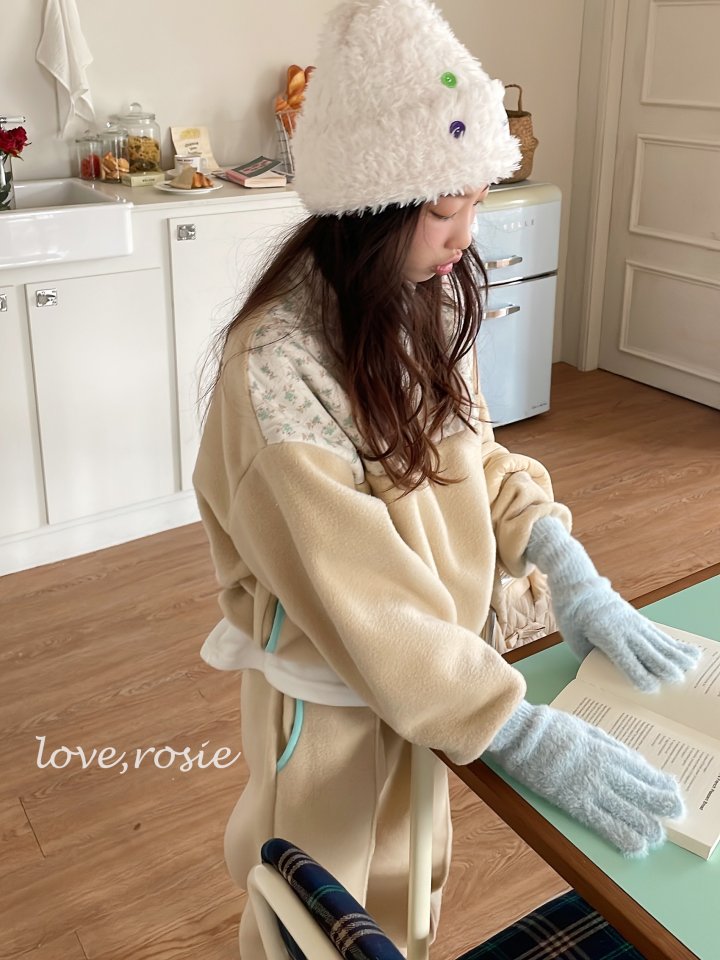 Love Rosie - Korean Children Fashion - #littlefashionista - Cotton Candy Floral Fleece Set - 12