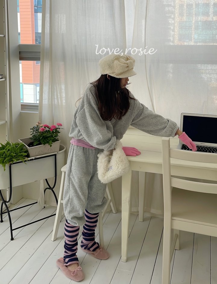 Love Rosie - Korean Children Fashion - #magicofchildhood - Lucky Girl Embroidered Fleece Set - 7