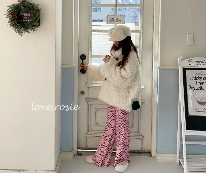Love Rosie - Korean Children Fashion - #magicofchildhood - Cheetah Ribbed Fleece Bootcut Pants - 3