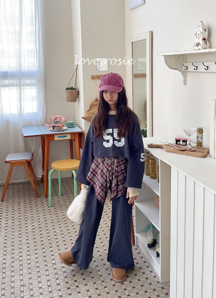Love Rosie - Korean Children Fashion - #minifashionista - Girl Group Wide Fleece Set - 2