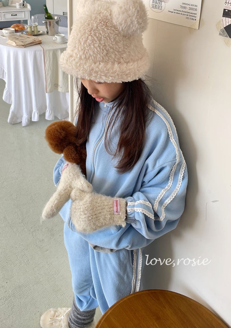 Love Rosie - Korean Children Fashion - #minifashionista - Eyelet Lace Track Set - 4