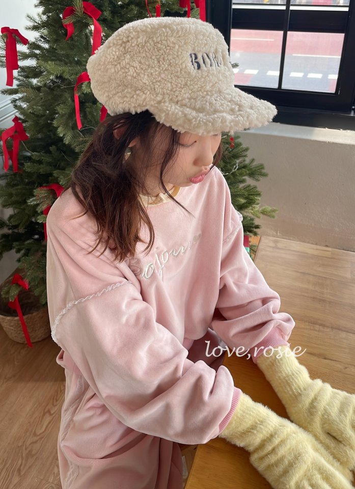 Love Rosie - Korean Children Fashion - #prettylittlegirls - Bonjour Velvet Fleece Set - 11