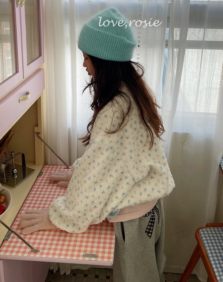 Love Rosie - Korean Children Fashion - #prettylittlegirls - Deer Floral Boa Jacket - 10
