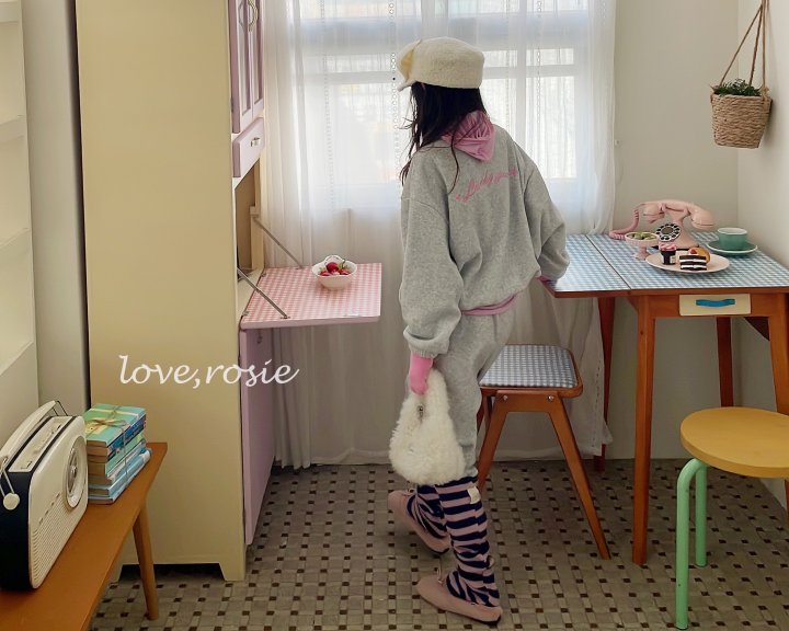 Love Rosie - Korean Children Fashion - #prettylittlegirls - Lucky Girl Embroidered Fleece Set - 9