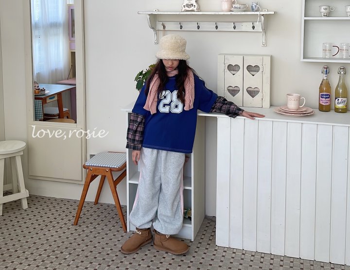 Love Rosie - Korean Children Fashion - #minifashionista - Check Shirt Sleeve Number Tee - 4