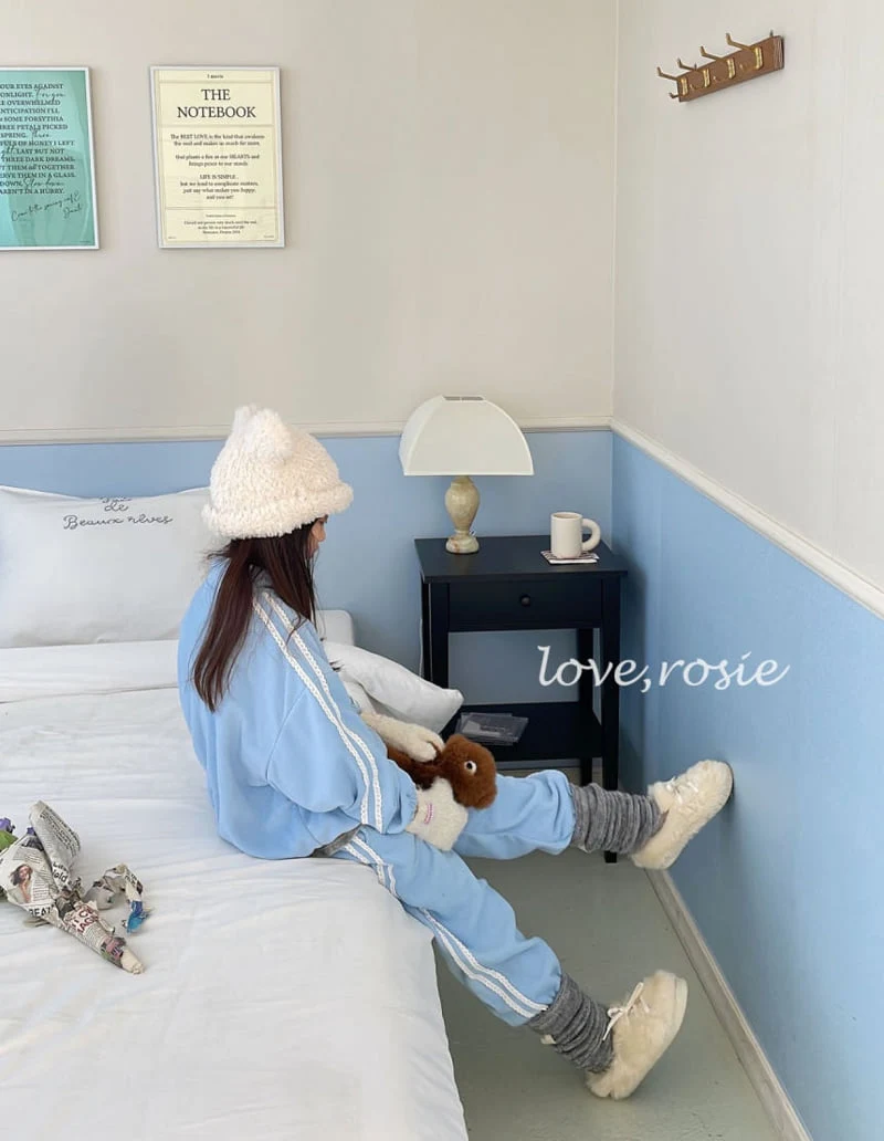 Love Rosie - Korean Children Fashion - #stylishchildhood - Eyelet Lace Track Set - 6