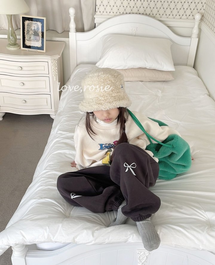 Love Rosie - Korean Women Fashion - #momslook - Ribbon Fleece Jogger Pants (Mom)