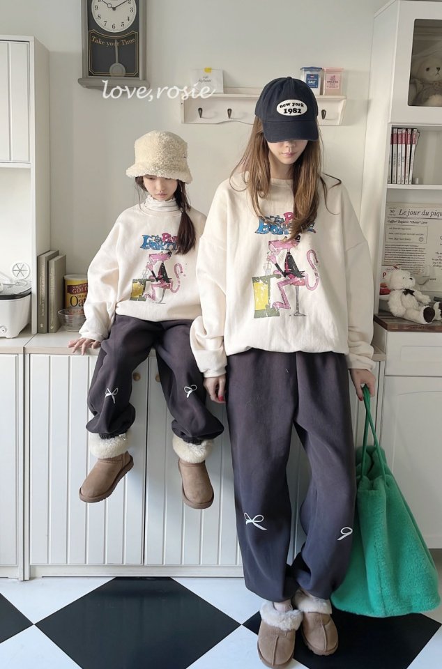 Love Rosie - Korean Women Fashion - #momslook - Ribbon Fleece Jogger Pants (Mom) - 5