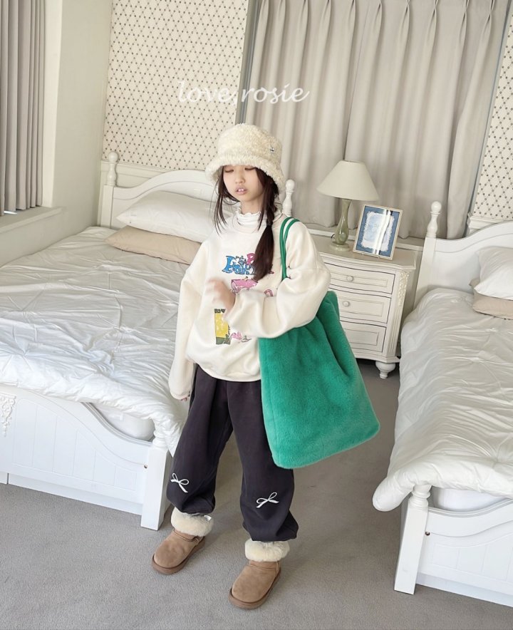 Love Rosie - Korean Women Fashion - #womensfashion - Ribbon Fleece Jogger Pants (Mom) - 6